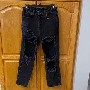 Carmar Brand Women's Black Distressed Relaxed Jeans. Size 26